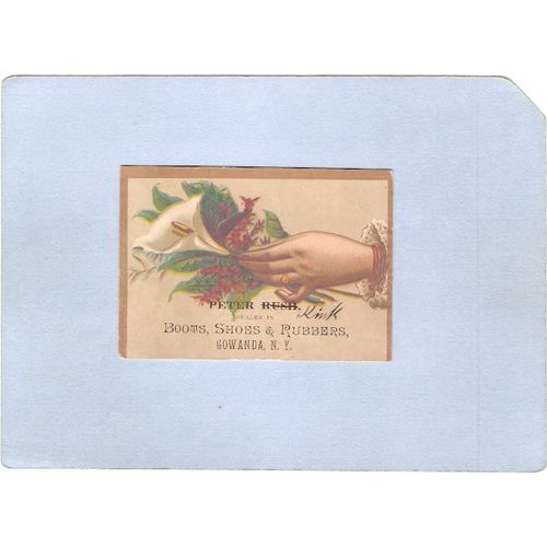 New York Gowanda Victorian Trade Card Peter Rimk corrected from Rush, Deal~91