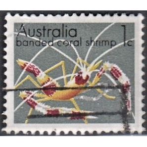 AUSTRALIA, 1973-84 1c Coral Shrimp, SG 545 (Scott #554), used