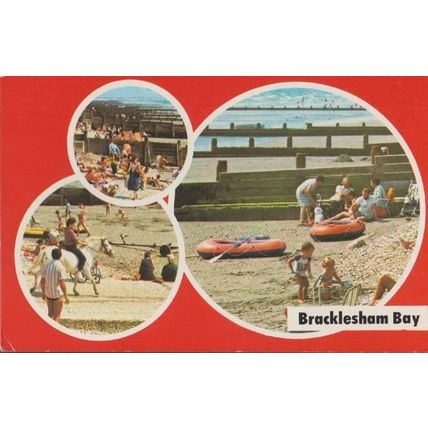 Bracklesham Bay Dinghy Sussex 1970s Postcard