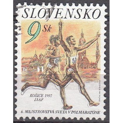 Slovensko 1997 Michel 288 O Cote (2009) 0.40 € Marathon de Košice Cachet rond