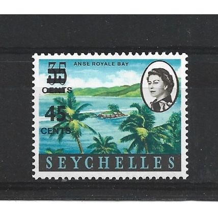 Seychelles.SG216 45c on 35c Anse Royale Bay.Mounted Mint.Sep24