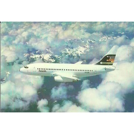 Aviation ANSETT Boeing 737-200 Postcard