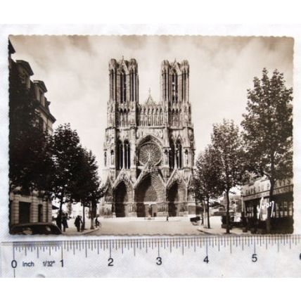 vintage postcard Reims Cathedral