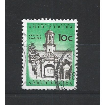 SouthAfrica.SG206 10c Cape Town Castle Entrance.Variety Unchecked.F/Used.Aug25a