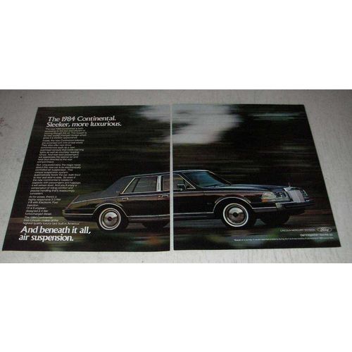 1984 Lincoln Continental Ad - Sleeker, More Luxurious