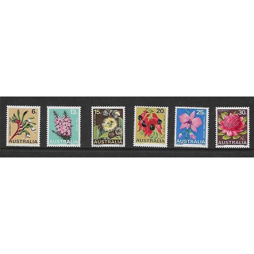 AUSTRALIA 1968 STATE FLORAL EMBLEMS SG 420 / 425 SET 6 VALS M MINT