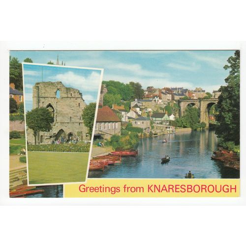 Greetings from Knaresborough Yorkshire Postcard 0939