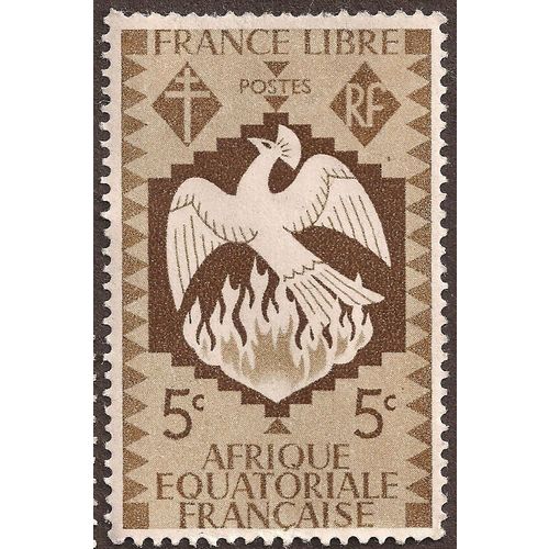FRENCH EQUITORIAL AFRICA, Phoenix, brown 1941, 5 cents