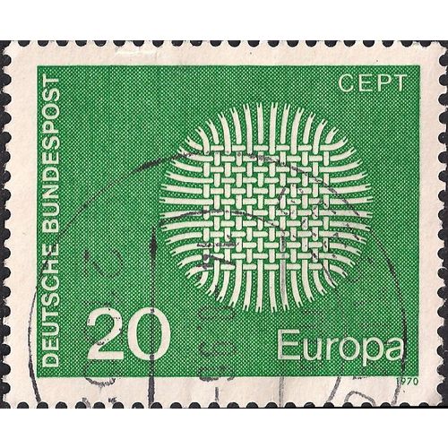 GERMANY, Europa, Interwoven circle, green 1970, 20 Pfennig