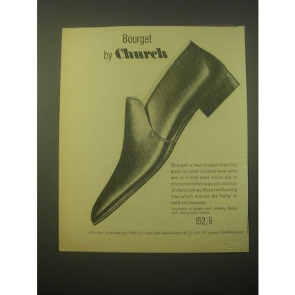 1965 Church's Bourget Shoes Ad - Bourget by Church
