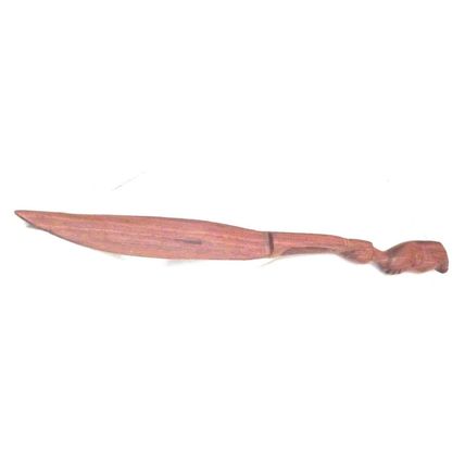 Vintage Tribal carved wooden letter opener 1970's-Vintage letter opener 1970's
