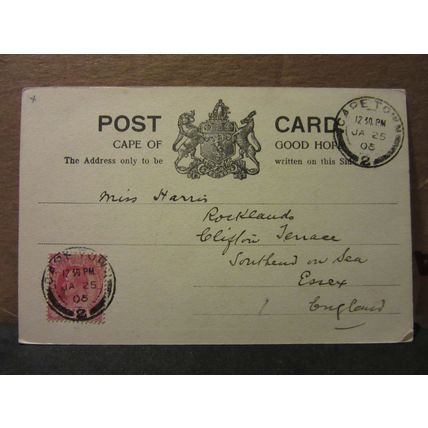 GOVERNMENT AVENUE, CAPE TOWN, SOUTH AFRICA used antique postcard 1905 pm =