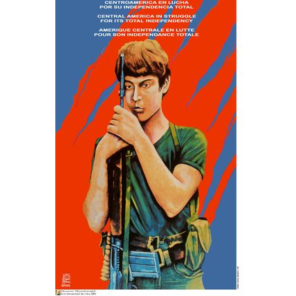 Political POSTER.Guerrilla Kid.Central America.56.World Revolution protest Art