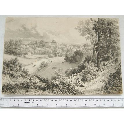 Vintage illustration: rural scene