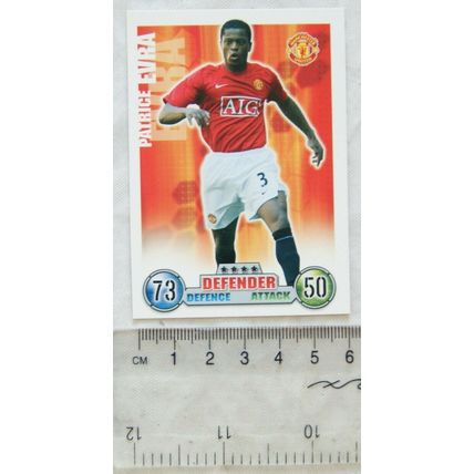 2007/08 Topps Match Attax Trading Card - Patrice Evra, Manchester United
