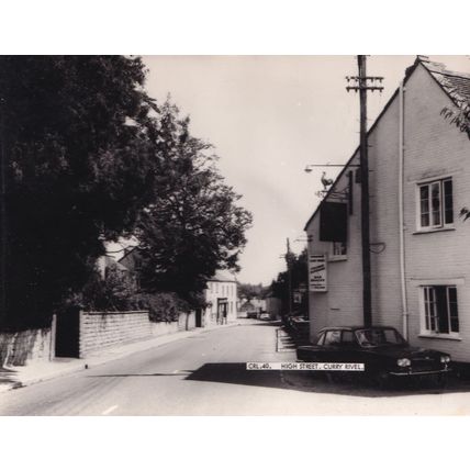 High Street Curry Rivel Somerset Pub Bar Snacks Sign RPC Postcard