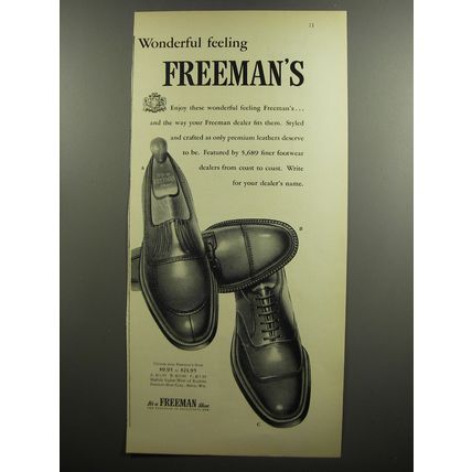 1952 Freeman's Shoes Advertisement