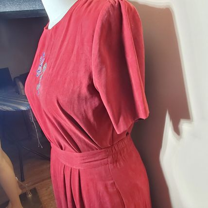 Vintage 80's City Girl Petites 3-Piece Embroidered Skirt Suit - Size Large