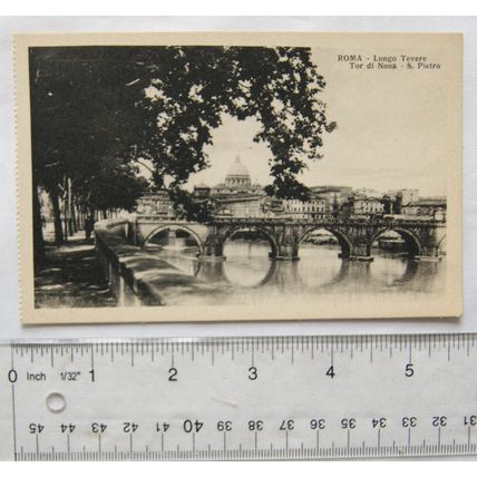 vintage postcard Rome, Lungo Tevere Tor di Nona S. Pietro