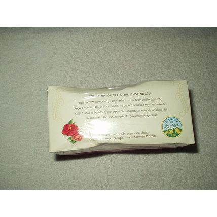 celestial seasonings rasberry zinger herbal tea 20 ea. sealed best by 4/21/22