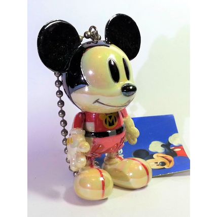 Disney Mickey Spacesuit (RED) Iridescent Jointed Figure Charm - Japan Import