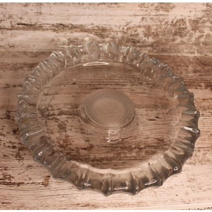 VTG Large Ashtray MCM USA Glass Etched Seal 10"Collectors Gift Political Symbol