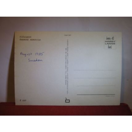 ANEMONE NEMOROSA flowers Swedish unused postcard dated 1985 #