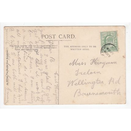 The Village East Knighton Postcard 1909 Dorset Local Publisher A Millar