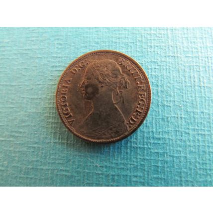 1866 QUEEN VICTORIA FARTHING FREE POST. (uebid)