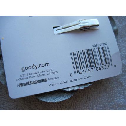 Goody Large Flower Glitter Metal Sectioning Hair Clip Jewelry Accessory Safe Pin