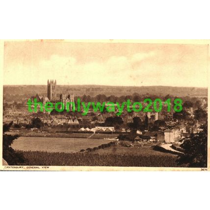 Canterbury, General View, Kent, England, Photochrom Postcard
