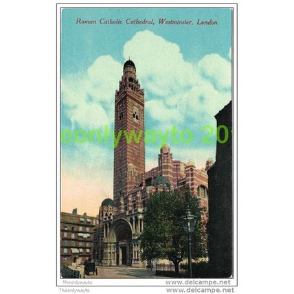 ROMAN CATHOLIC CATHEDRAL, WESTMINSTER, LONDON, ENGLAND, POSTCARD 1910/20s?