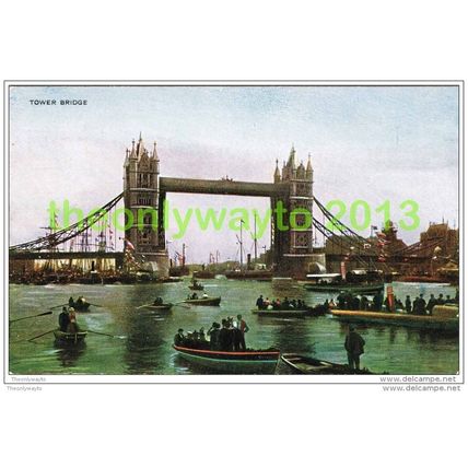 TOWER BRIDGE, LONDON, ENGLAND, POSTCARD 1900/10s?