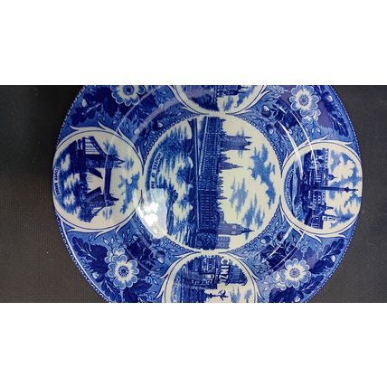 Vintage J.H. Weatherby & Sons London Pride Blue/ White Plate Excellent Condition