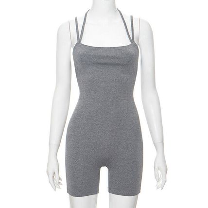 Casual Fashion Sleeveless Solid Unitards Playsuits for Women Outfits Rompers