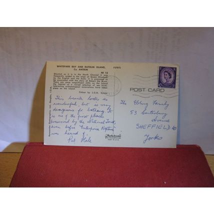 WHITEPARK BAY, Co. Antrim, NORTHERN IRELAND used vintage postcard 1967 pm =