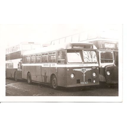 Black & White Photo of Chester City Transport - RDB 863 ex. North Western R.C.C.