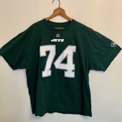 New York Jets Mangold #74 Football Shirt T-Shirt 2011 Green 2XL XXL NFL Apparel