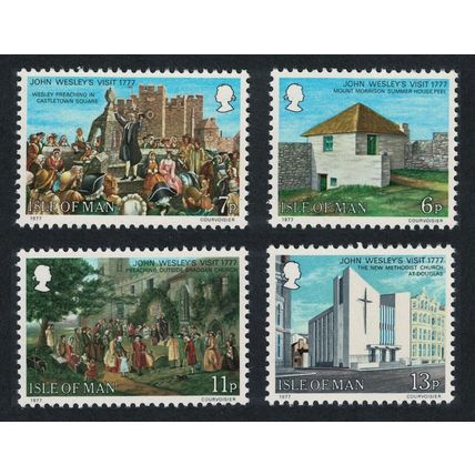 Isle of Man John Wesley 4v 1977 MNH SG#103-106 Sc#105-108