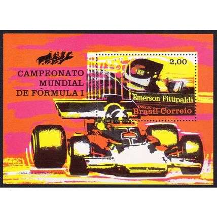 Brazil Emerson Fittipaldi Formula 1 Racing Cars MS 1972 MNH SG#MS1411 Sc#1247