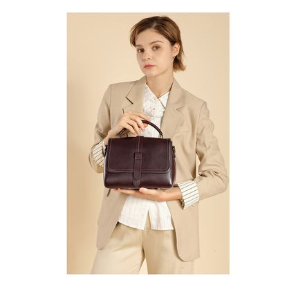 Women Genuine Leather Tote Bags Purses And Handbags Brown