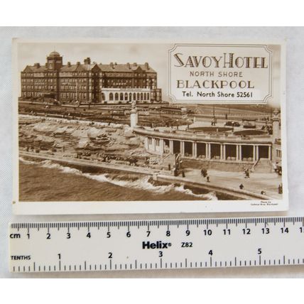 1958 postcard Savoy Hotel, North Shore, Blackpool