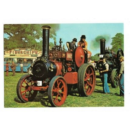Robey Traction Engine 33957, Series D225 Postcard.