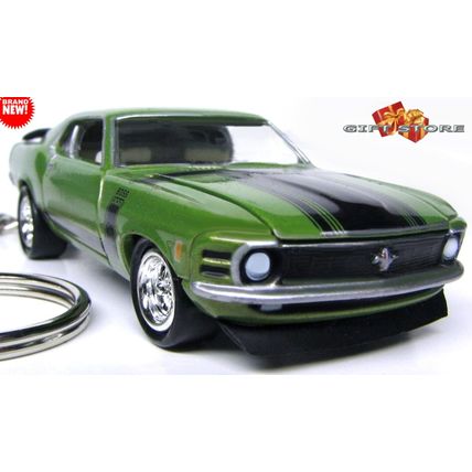 RARE KEYCHAIN 70 GREEN FORD MUSTANG BOSS 302 CUSTOM Ltd.❤️GREAT GIFT❤️