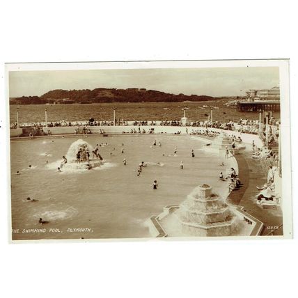 Devon postcard The Swimming Pool Plymouth