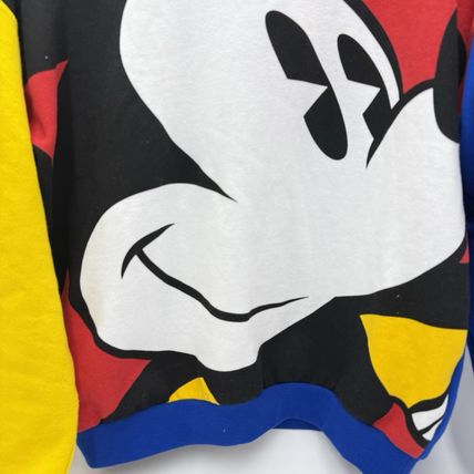 Vintage Disney Mickey Color Block Sweatshirt Slouchy Size XS Retro Unisex