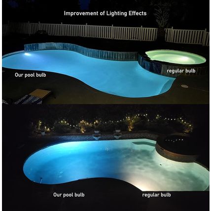 LED Pool Light Bulb 120V 60W 6000Lm High Bright White 6500K Pool Bulb Replacemen
