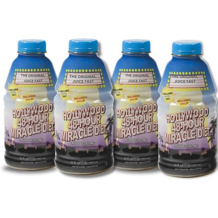 48-Hour Miracle Fruit Juice Cleanse Diet 4-Pack, Detox Cleanse for Weight Loss &