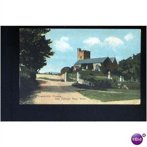 Wales LLANDRILLO Church Postcard by Christian Novels