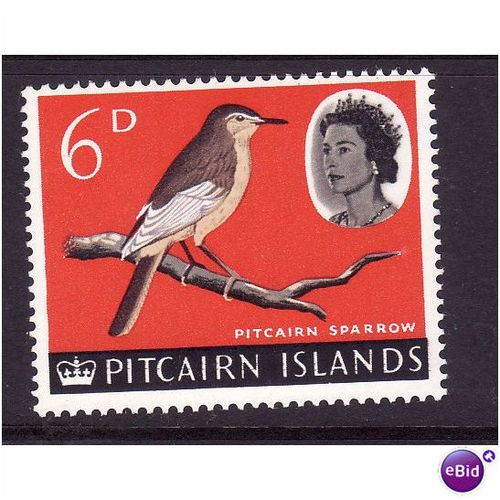 PITCAIRN ISLANDS 1964 6d PITCAIRN SPARROW SG41 U/M MINT